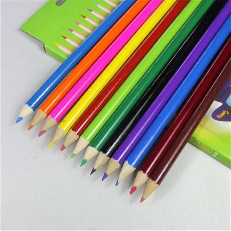 

12 pcs /Set Drawing Sketching Pencil Soft Safe Non-toxic Standard Pencils Professional School Colored Pencil Non-toxic Colored