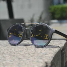 Круглые мужские деловые квадратные прогрессивные мульти фокус очки для чтения с диоптриями переходное солнце фотохромные очки для чтения FML