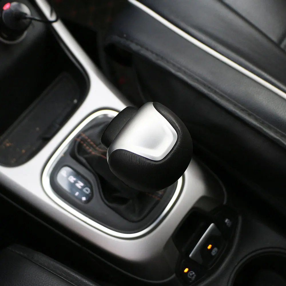 Автомобильная ABS Хромированная ручка переключения передач защитная накладка на головку наклейка для Jeep Compass Renegade+ аксессуары