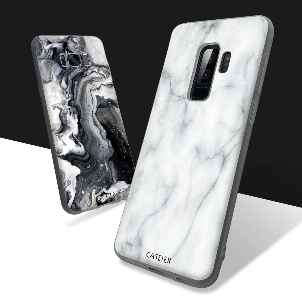 CASEIER Marble Phone Case For Samsung Galaxy A7 2018 S10 S9 S8 Plus Note 8 9 S7 A50 A70 Cover Funda Couque|Бамперы| |
