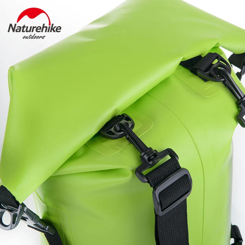 Naturehike 20L 30L en forma de barril lona Trekking a la deriva sello Rafting doble bolsa correas océano paquete bolsa impermeable bolsa seca al aire libre