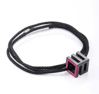 

VOCALOID Hatsune Miku 39 Cube Pendant Necklace Electroplated Frosted Metal