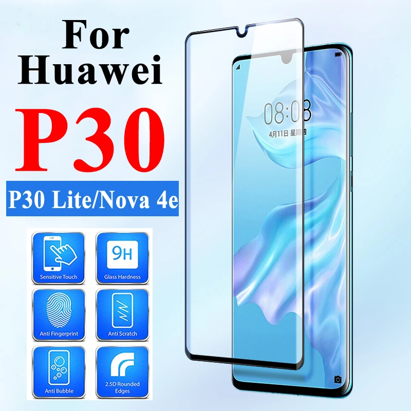 

Protective glass on for huawei p30 lite screen protector huawey p 30 light 30p tempered nova 4e armor Huavei 30lite sheet 4 e e4