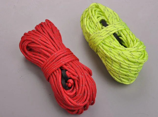 

Tent Windproof Rope Reflective Rope Canopy pull Rope 4x4m (16 meters) clothesline with Adjustable Buckle