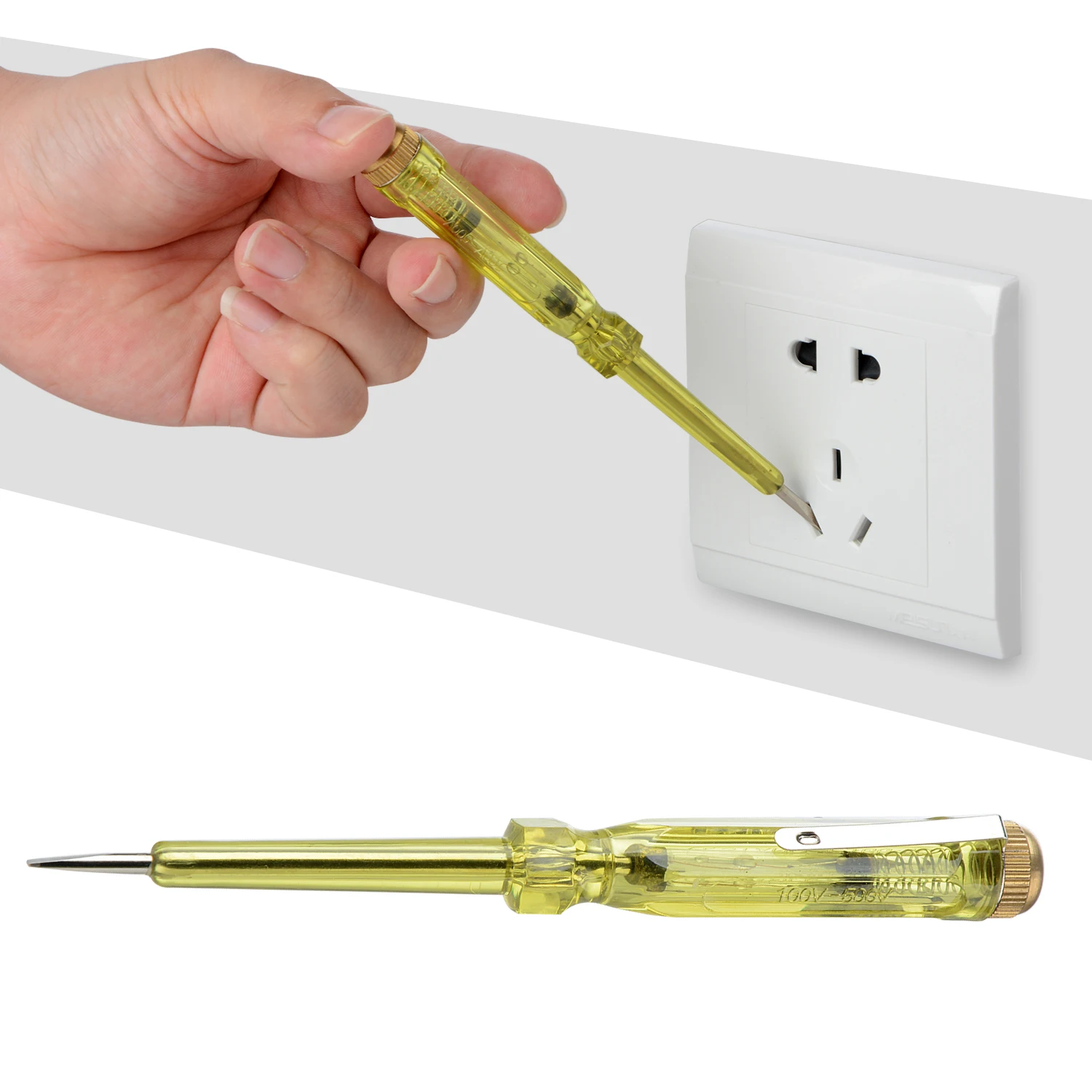 

Electrical Tools Test Pencil 100~500v Led Voltage Tester Pen Diameter Slotted Screwdriver