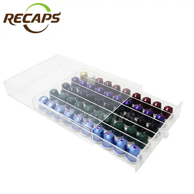 35*23*5 cm Acrylic Capsules Coffee Layer Drawer storage box for Holding
