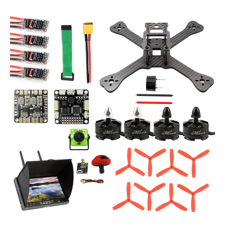 Набор Рам мини-квадрокоптера для TX5-210 210 мм 2,4 г Радиоуправляемый гоночный Дрон ARF SP F3 Caddx Turbo S1 камера ночного видения 5,8G VTX FPV монитор очки