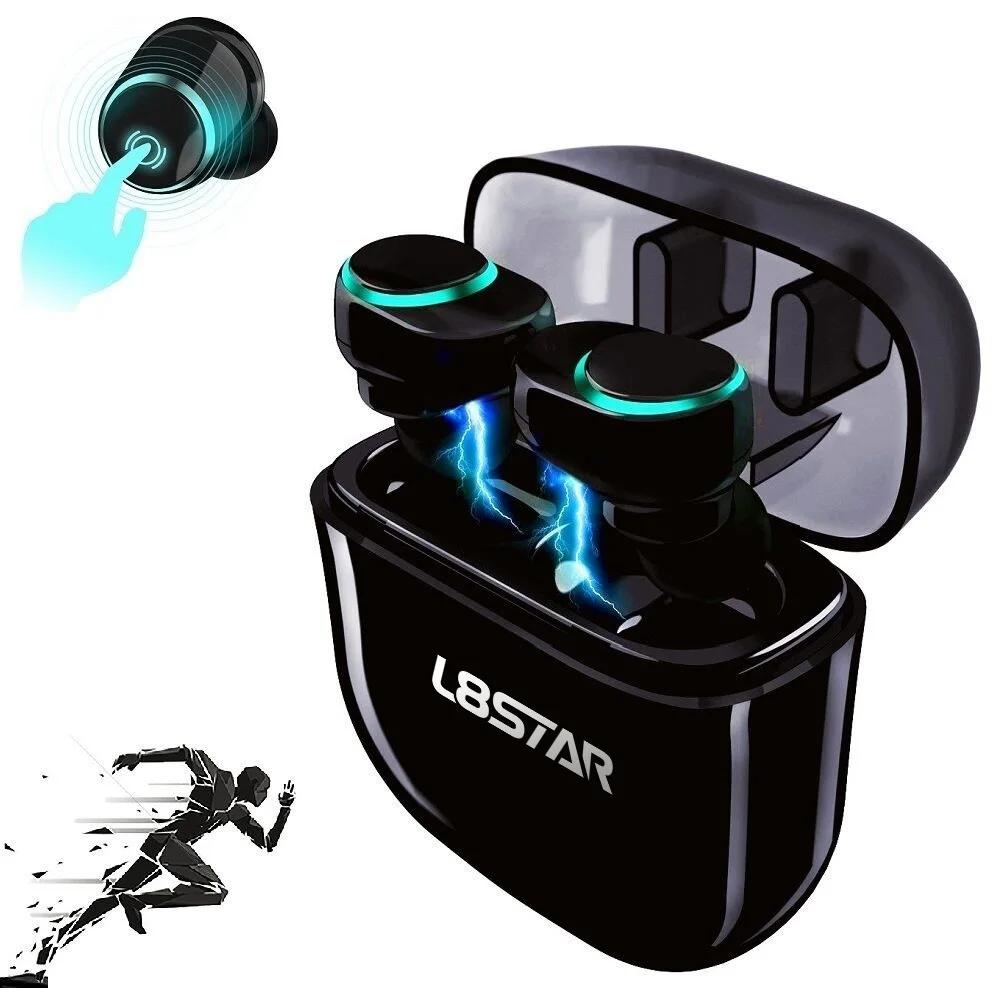 

L8Star TWS i8X i7S Bluetooth Earphone Wireless Waterproof HiFi Stereo Touch Control With Microphone With 1000mAh Charging box