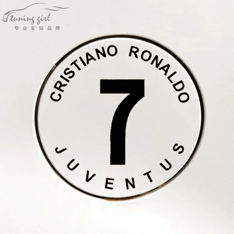 سيارة ملصقا إيطاليا لكرة القدم كريستيانو رونالدو CR7 الإبداعية الشارات لأجهزة الكمبيوتر المحمول اللوحي السيارات ضبط التصميم 13x13 سنتيمتر 19x19 س...