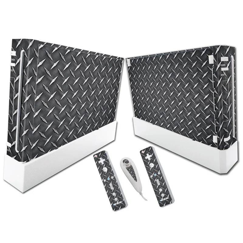 

Free Drop Shipping Fashionable Design Vinyl Skin Sticker For Wii Console Cover with 2 Remotes Controller Skins For Nintendo Wii