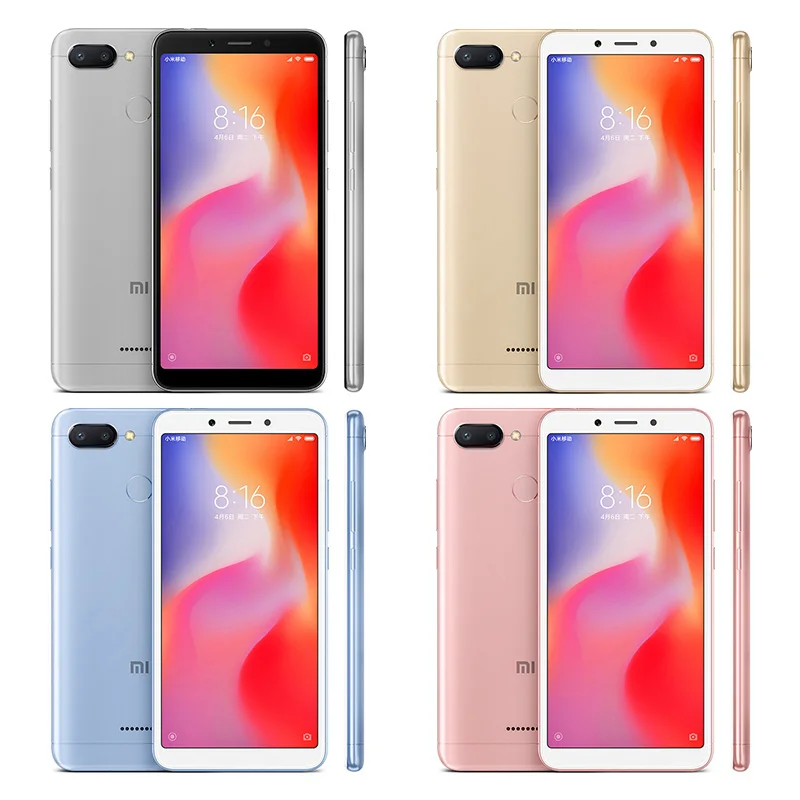 Xiaomi Redmi 6, глобальная версия, 4 Гб ОЗУ, 64 Гб ПЗУ, смартфон Helio P22, четыре ядра, 5,45 дюйма, 18:9, полный экран, 12 Мп+ 5 МП, двойная камера