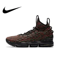 Оригинальный Nike Оригинальные кроссовки LEBRON XV тираж EP Мужская обувь Кроссовки голяшка средней высоты прогулочная для бега, атлетики