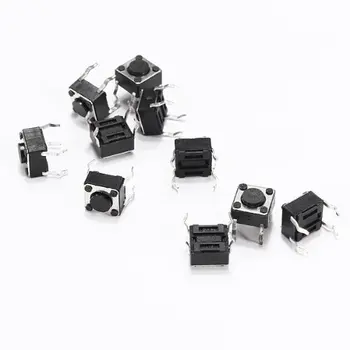 

200PCS/LOT 6*6*4.3 micro switch touch switch button switch 6x6x4.3