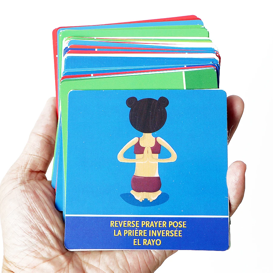 54Pcs Yoga Pose Cards Toys Fun Family Yoga Game of Flexibility and Balance For Children Gift Visual Perception Educational