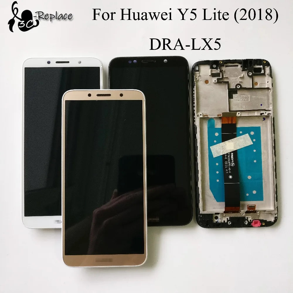 Протестированный 5,45 дюймов для huawei Y5 lite() DRA-LX5 Полный ЖК-дисплей+ кодирующий преобразователь сенсорного экрана в сборе с рамкой