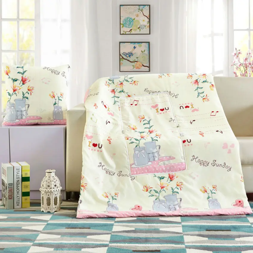 

Fashin Style Multifunction Summer Quilt Air Conditioning Quilted Blanket Thin Comforters Cotton Cover Cut Through Free Shipping