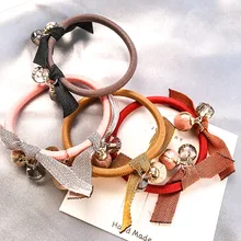 1 шт. волос Веревка для кристалл для девушки новые творческие простой свежий резинкой обувь девочек ювелирные изделия голову резинка для волос G0409