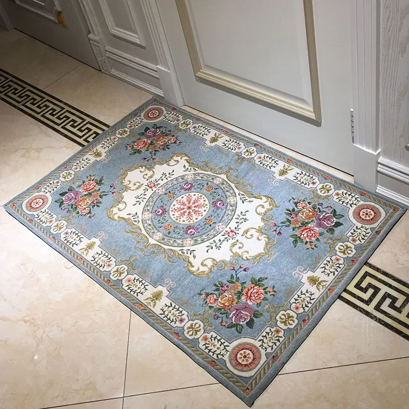 Европейский стиль Персидский Узор прикроватный коврик, Цветочный Коврик для кофейного столика, квадратный дверной коврик, кухонный коврик