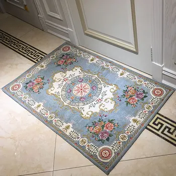 

European style Persian pattern bedside carpet , floral living room coffee table carpet,square door mat ,kitchen mat