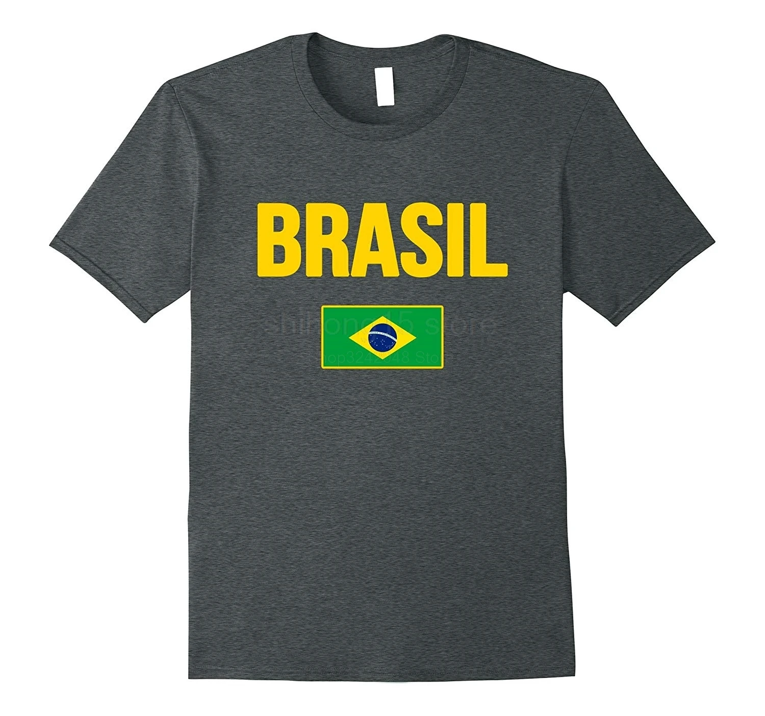 Футболка BRASIL бразильский флаг бразильская Camiseta Бразилия летняя модная мужская