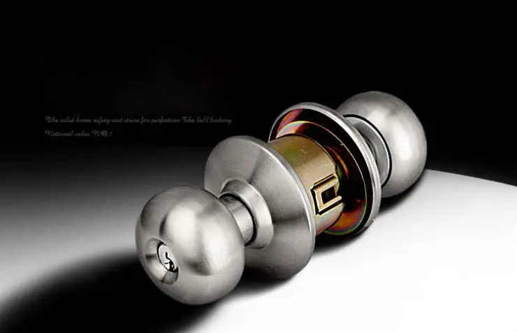 

Free Shipping, Stainless Steel Bathroom Ball lock, cylinderical lock,Round Lock,Cylindrical Knobsets,ball lock,Backset is 70mm