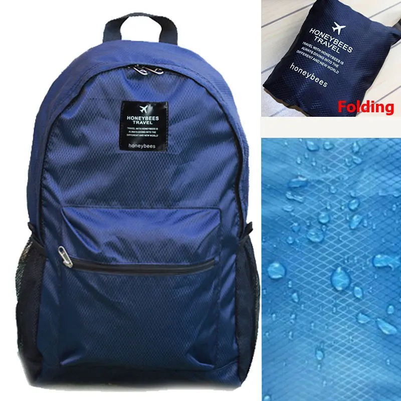 Men Travel Backpacks Folding Bag Portable Women Tote Waterproof Nylon14