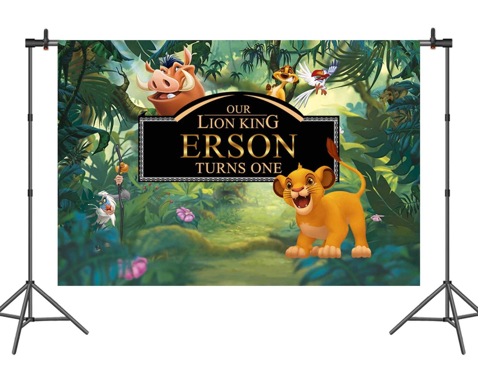

Sensfun Green Forest Cartoon Lion King Photography Backdrop For Boys Birthday Party Backgrounds For Photo Studio Vinyl Polyester