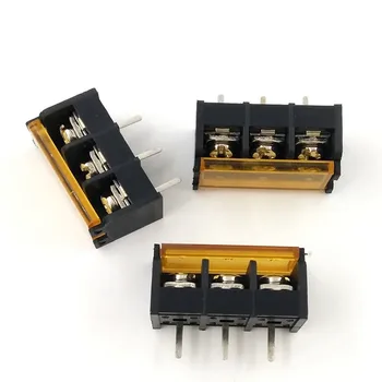

100pcs HB-9500 3PIN lid Barrier Terminal 9.5MM high current connectors HB-3P Barrier Blocks Free shipping