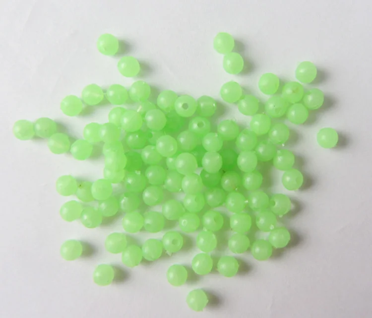 100pcs/lot 4X4mm Lumo Beads BulK Pack Luminous Glow Beads Fishing