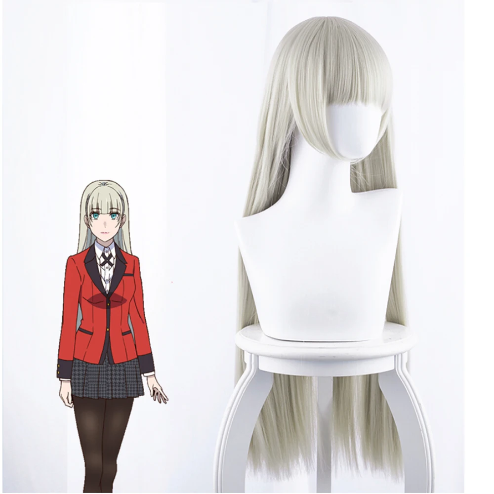 Парик для косплея из аниме Kakegurui Momobami Ririka термостойкие синтетические волосы 80