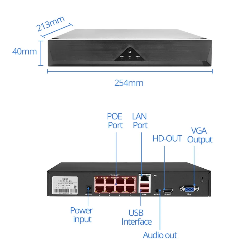 Wetrans CCTV Системы 3MP комплект камеры наблюдения POE H.265 1080 P NVR аудио охранного наблюдения Водонепроницаемая камера комплект дома Cam