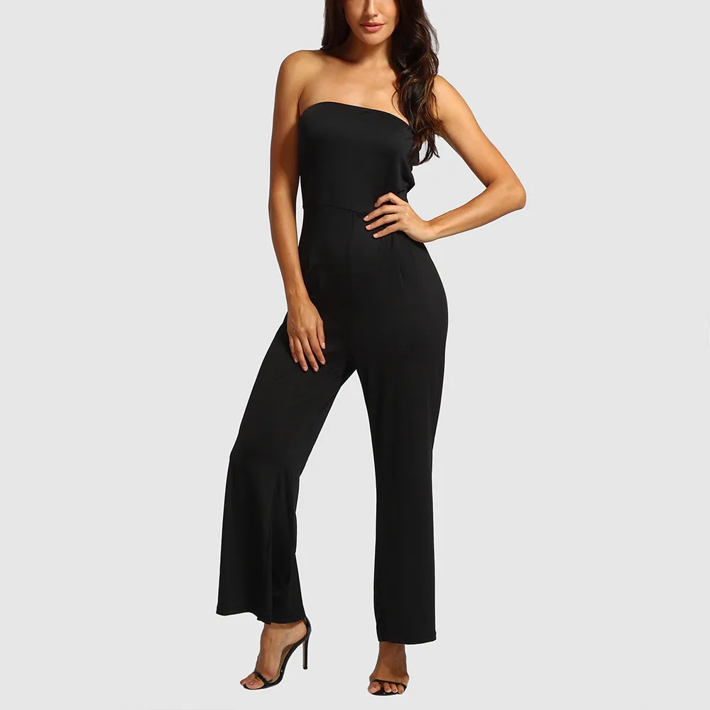  Jumpsuit Summer Women Long 2018 New Brand Off The Shoulder Clubwear Wide Leg Playsuit Party Elegant Jumpsuit  F#J04 (15)