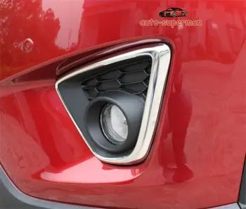 

Stainless Steel Front Fog Light Lamp cover trims Chrome FOR Mazda CX5 CX-5 2013 2014