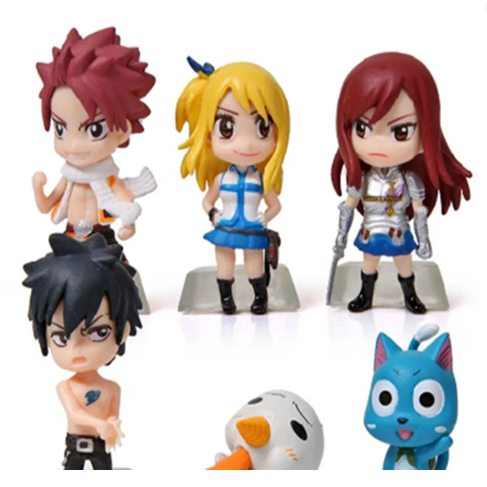 

1 pcs Cartoon Fairy Tail Action Figures Cute Anime Model Statue Collection Kid Gift Toy