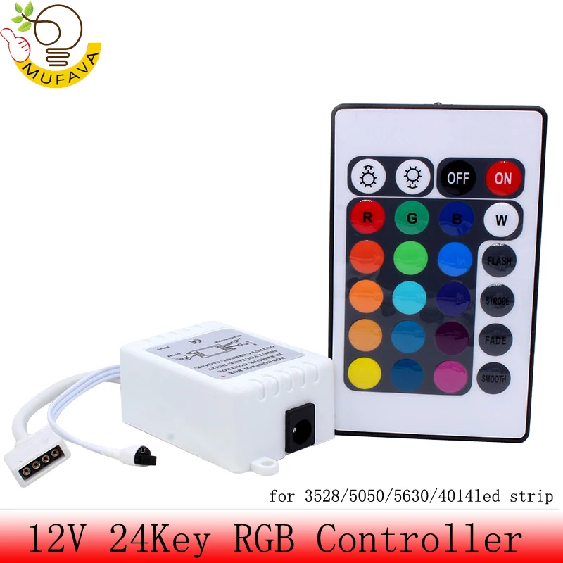 12 В 24Key LED контроллер RGB ИК пульт дистанционного управления для 5050/3528/5730/5630/3014
