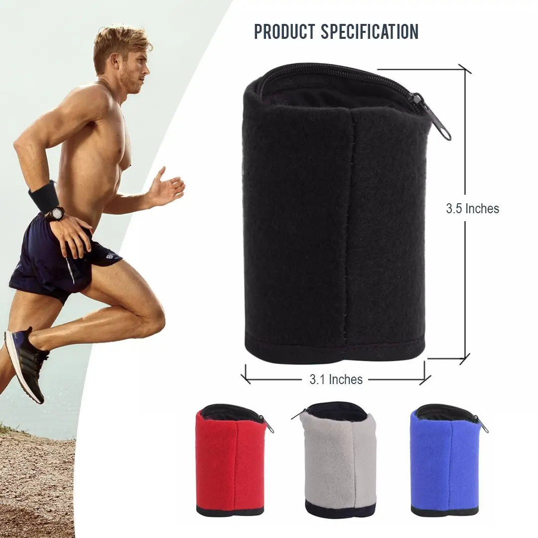 Jeebel Wrist Wallet Pouch Band Fleece Zipper Running Travel Gym Cycling Safe Sport Coin Key Storage Lightweight Jeebel Wrist Wallet Pouch Band Fleece Zipper Running Travel Gym Cycling Safe Sport Coin Key Storage Lightweight