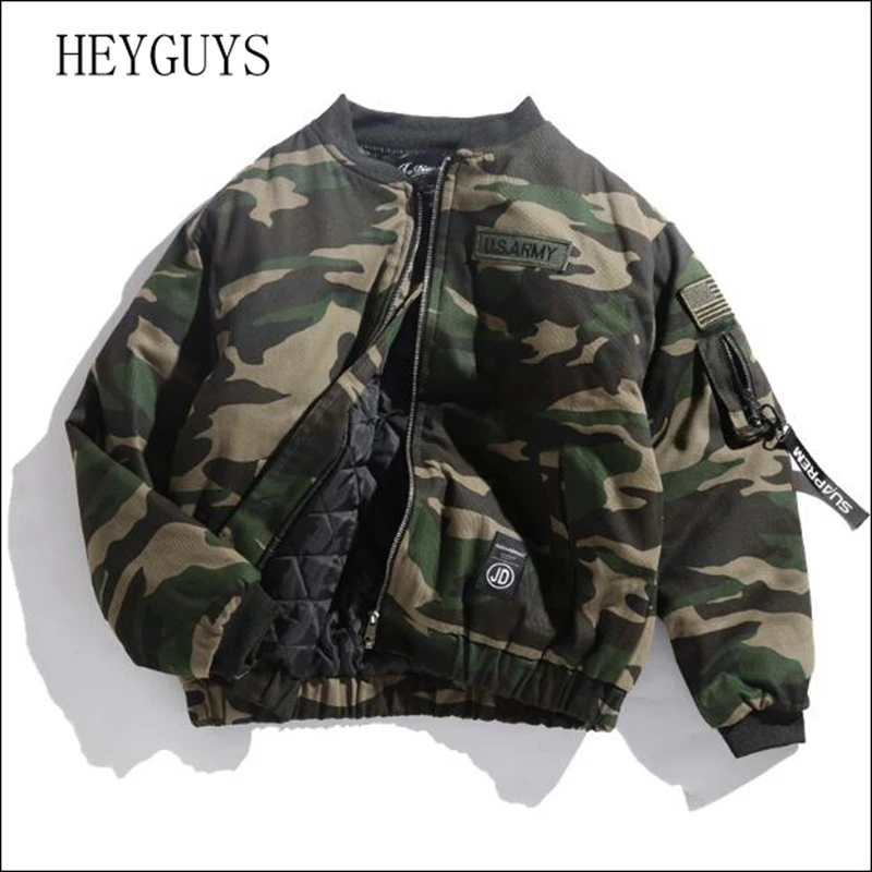 Японский бренд, мужская куртка-бомбер, камуфляжный флаг, вышитый значок, военная Толстая Свободная верхняя одежда, армейский зеленый ватник