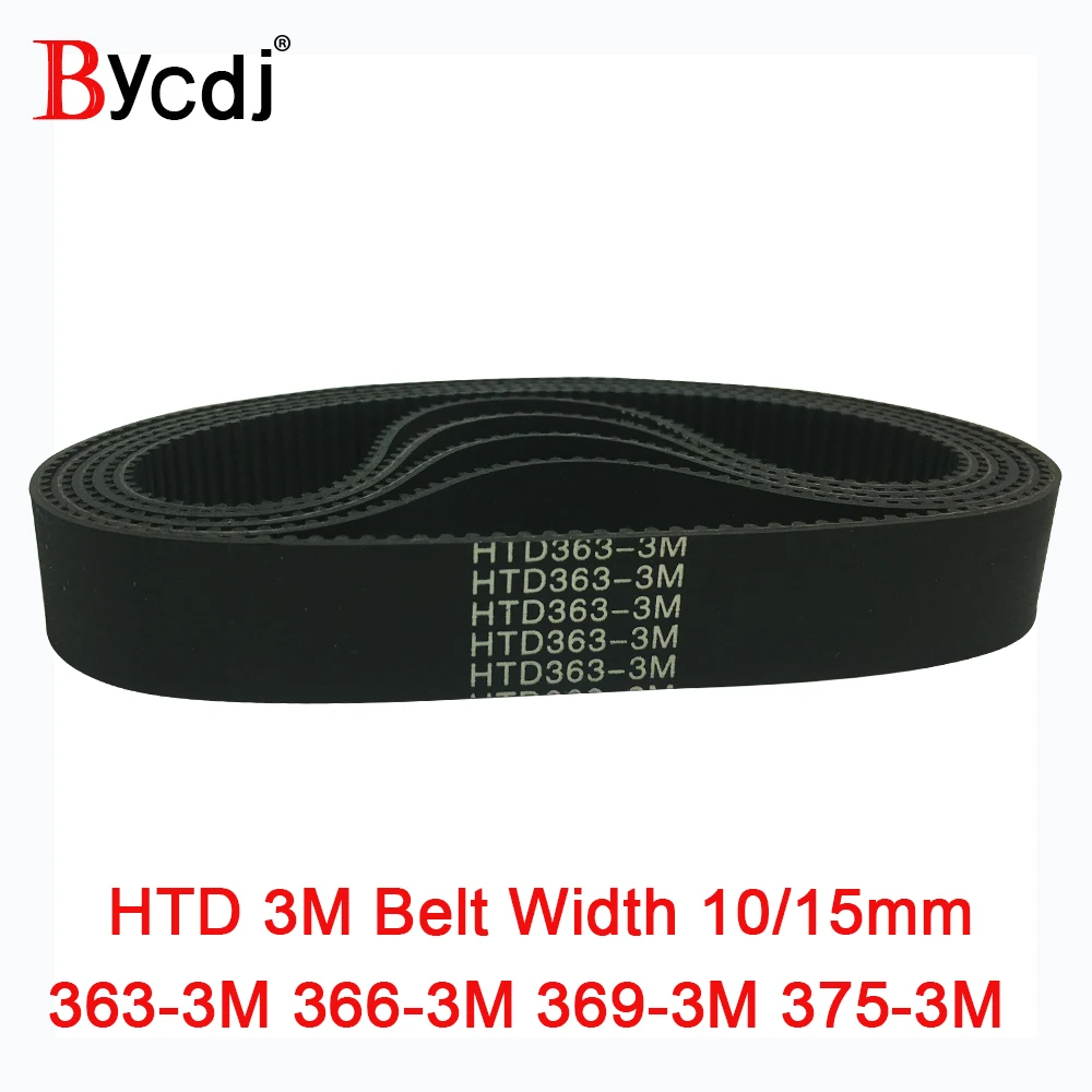 Зубчатый ремень Arc HTD 3M C = 363 366 369 375 ширина 6-25 мм Teeth121 122 123 125 HTD3M синхронный шкив 363-3 м