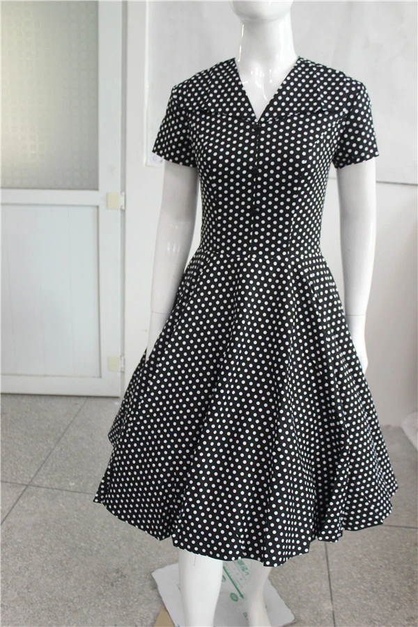 white 50's dress