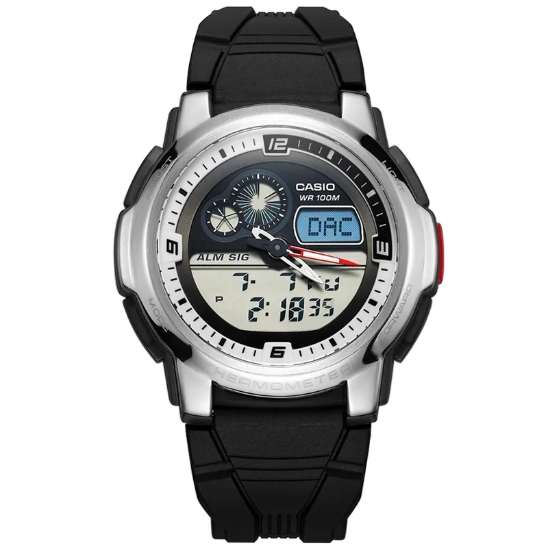 Casio Часы студенческие спортивные часы Многофункциональный Электронный двойной
