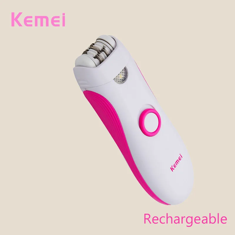 

100-240V kemei rechargeable lady epilator electric hair remover depilador hair shaver removal for women