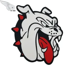 Американский бульдог с вышивкой животных железа emb куртка ткань пользовательские кепки патч дизайн 25 см высокое