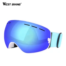 WEST BIKING катания на лыжах, сноуборде, UV400 двойные слои Анти-туман очки для катания на сноуборде очки для Лыжный Спорт Для мужчин спортивные очки Лыжный Спорт очки