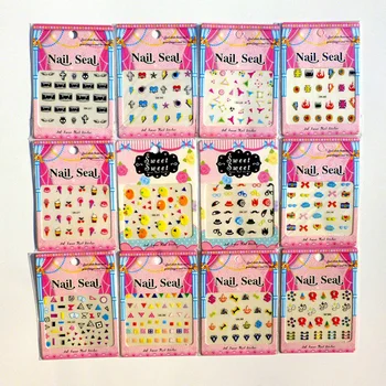 

10 Sheets/set Water Decal Nail Stickers Cartoon Design Waterproof Nail Decoration Stickers Funny Party DIY Toys For Children