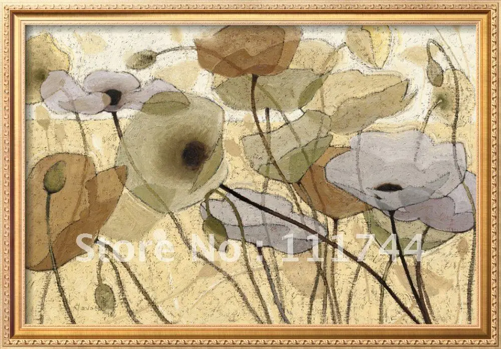 

Abstract flower paintings Fluidity IV by Shirley Novak modern art High quality 100%hand painted