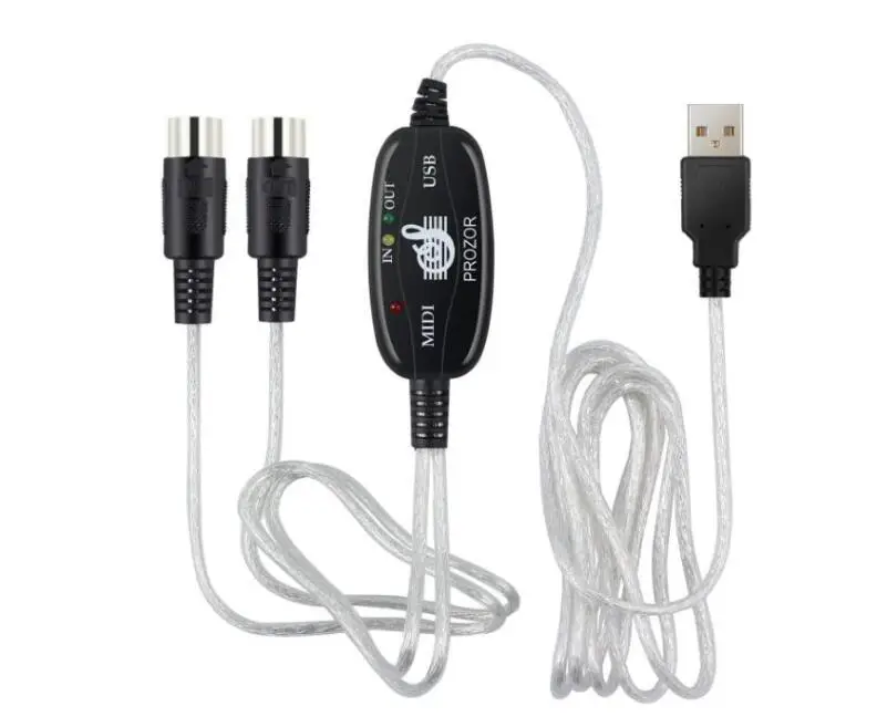 

LBSC USB to MIDI Interface Cable Adapter 6Ft 2M USB to Midi In-Out Converter Music Keyboard Piano to PC Laptop