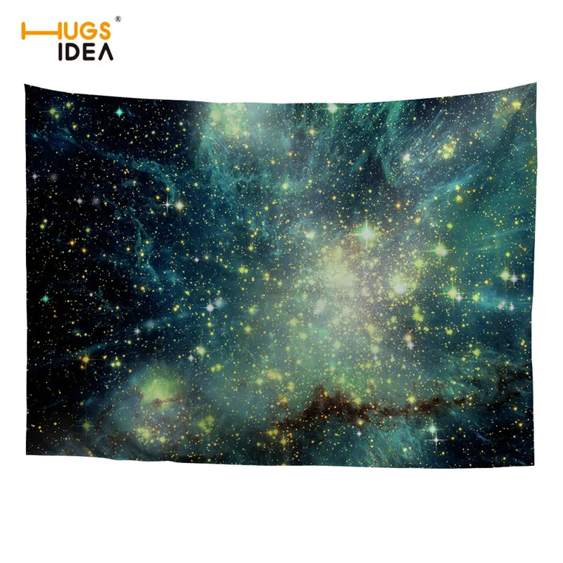 Preise HUGSIDEA 3D Universum Galaxy Wandteppich Hause Landschaft Dekoration Decken Decor Wandgabe Reise Strand Picknickdecke