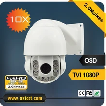 Full Metal Security 10X Zoom TVI PTZ Camera Sony Sensor 2.0Mpixes Mini High Speed Dome Camera Support 1080P TVI Output