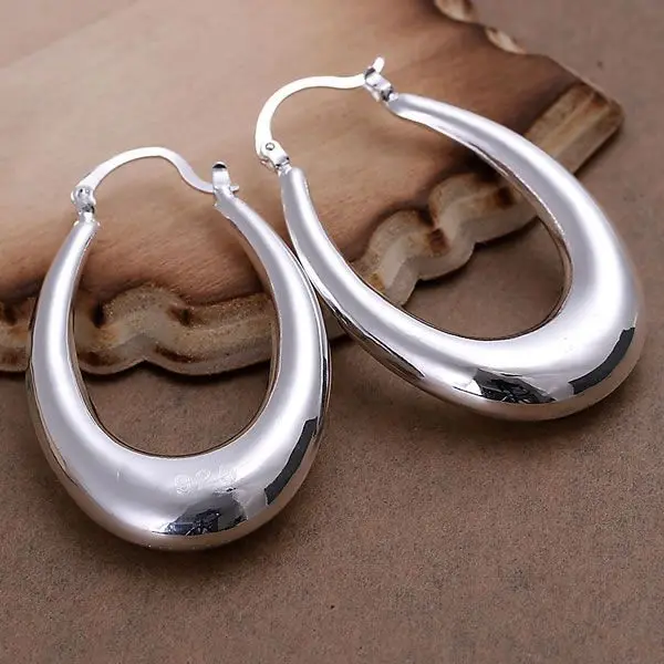 

Hot Sale!!Free Shipping 925 Silver Earring,Fashion Sterling Silver Jewelry Hollow U Earrings SMTE115