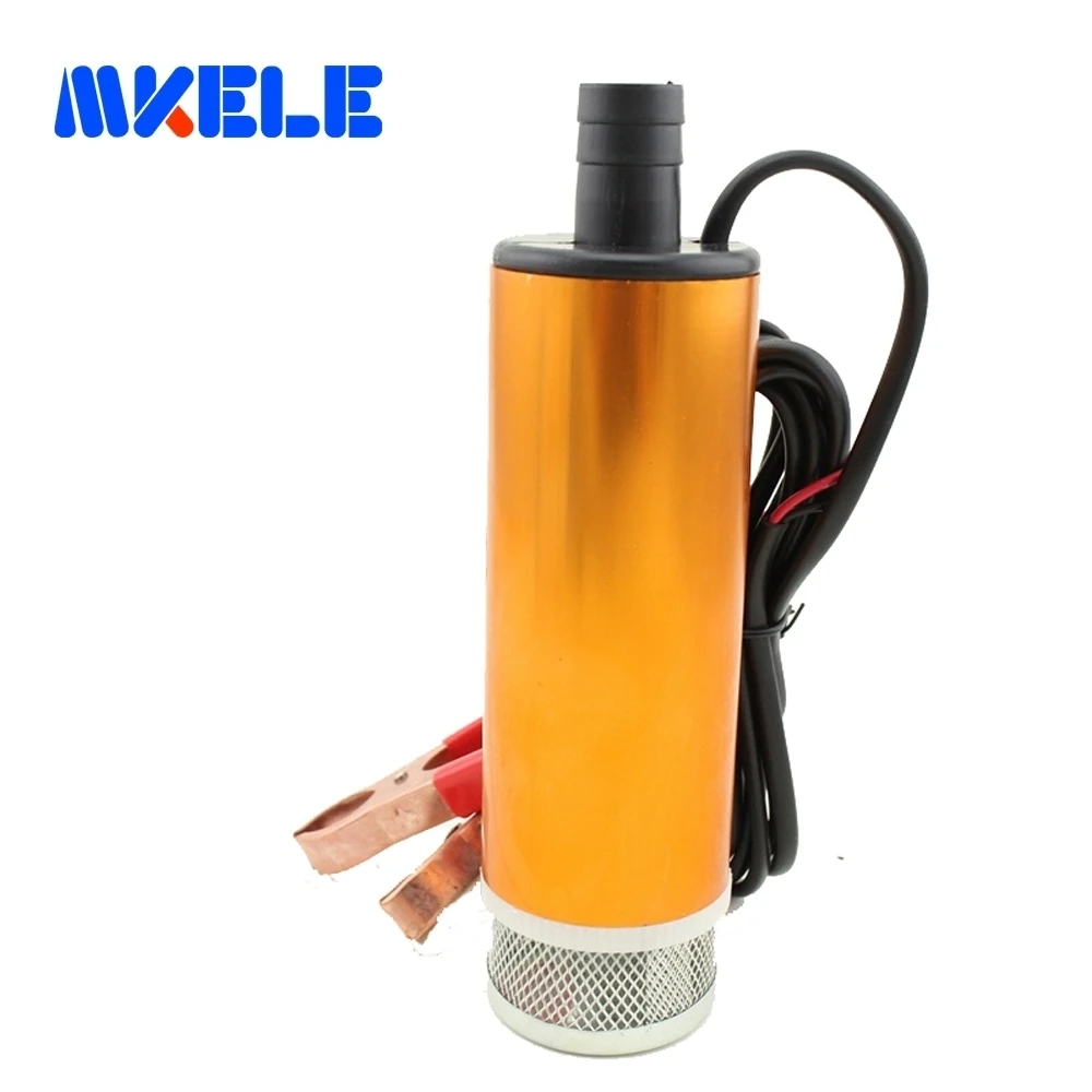 

Free shipping Aluminium Alloy DC 12V Submersible Diesel Fuel Water Oil Pump Car Camping Portable 30L Per Minute